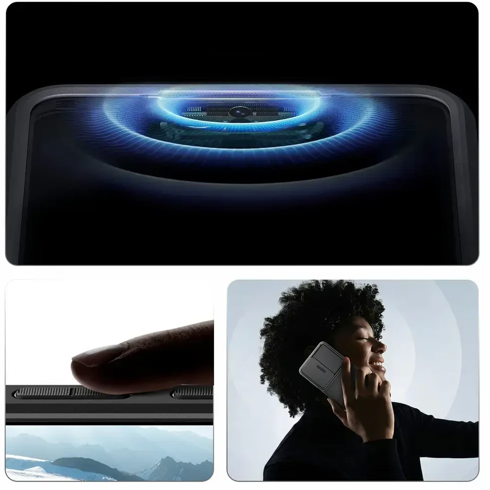 Spigen Optik Armor dėklas skirtas Samsung Galaxy S26 Ultra – juodos spalvos
