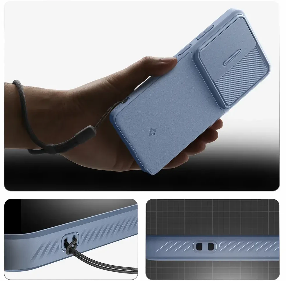 Spigen Optik Armor dėklas skirtas Samsung Galaxy S26 Ultra – mėlynos spalvos