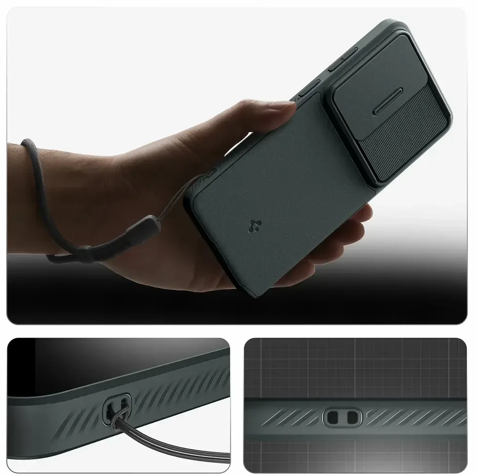 Spigen Optik Armor dėklas skirtas Samsung Galaxy S26 Ultra – žalios spalvos