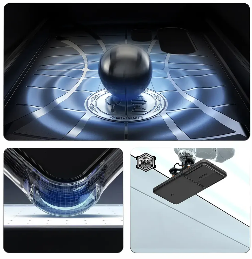 Spigen Optik Armor dėklas skirtas Samsung Galaxy S26 Ultra – juodos spalvos