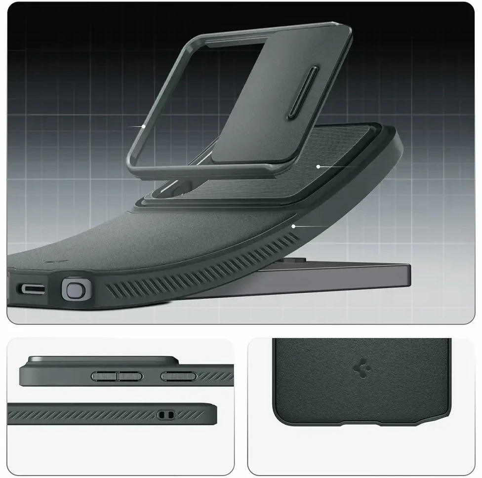 Spigen Optik Armor dėklas skirtas Samsung Galaxy S26 Ultra – žalios spalvos