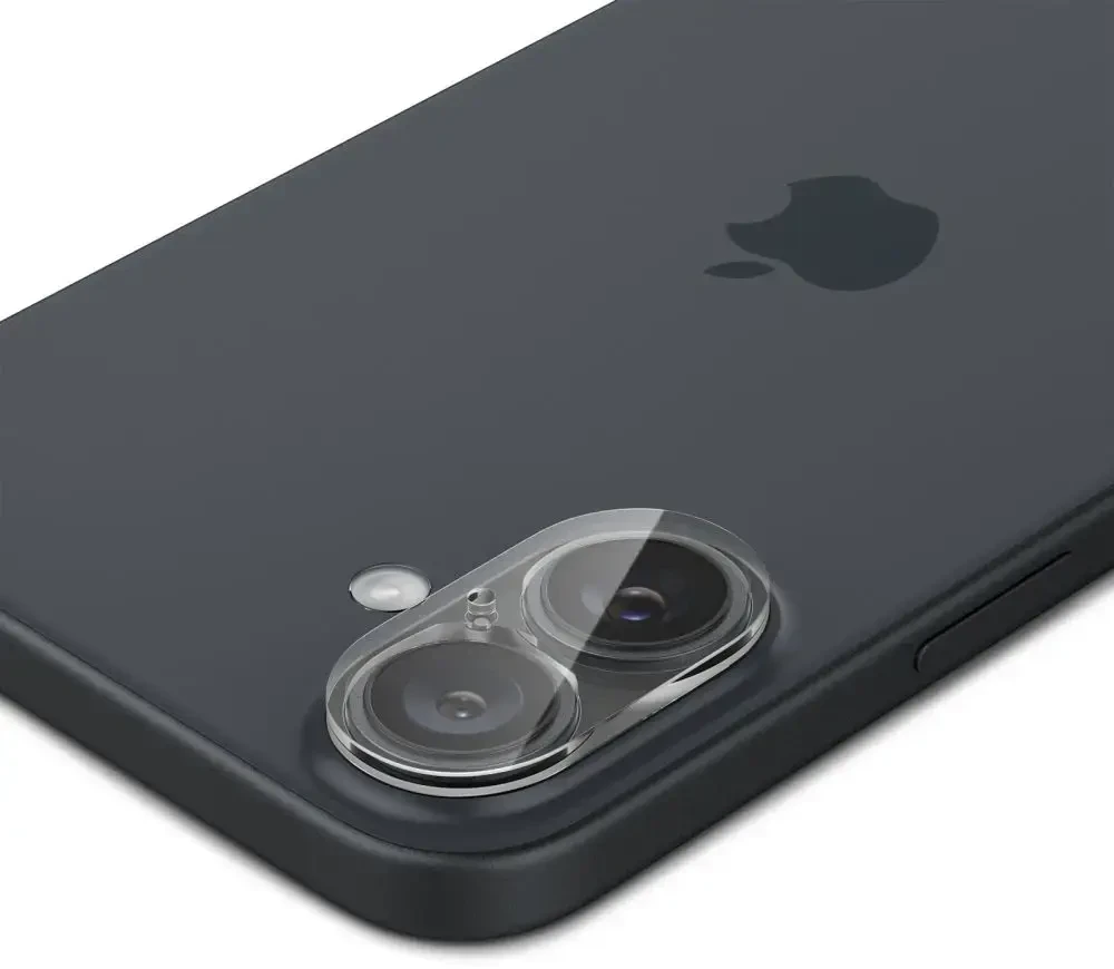 Apsauginis stiklas kamerai iPhone 16 / iPhone 16 Plus Spigen Optik Glas.tr kameros apsauga 2 vnt. Crystal Clear