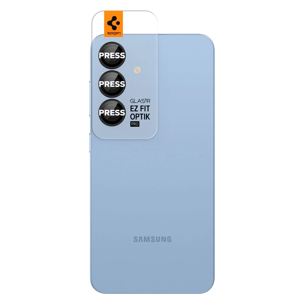 Spigen Optik Pro GLAS.TR EZ FIT 2-pack Camera Cover for Samsung Galaxy S25+ – juodos spalvos