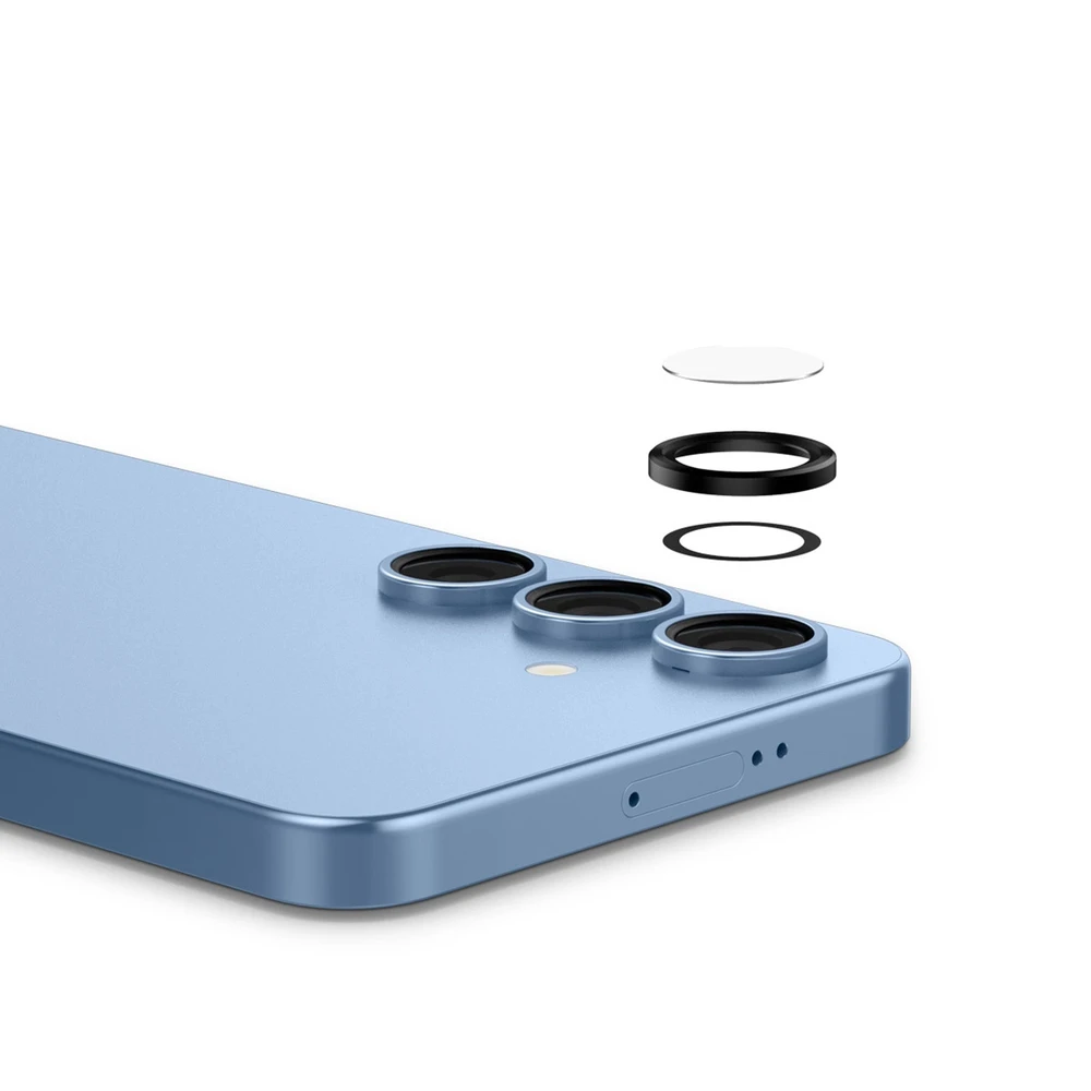 Spigen Optik Pro GLAS.TR EZ FIT 2-pack Camera Cover for Samsung Galaxy S25+ – juodos spalvos