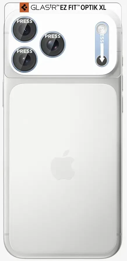 Spigen Optik Pro XL GLAS.TR EZ FIT Tempered Glass Camera Screen Protector for iPhone 18 Pro Max - Light Mėlyna
