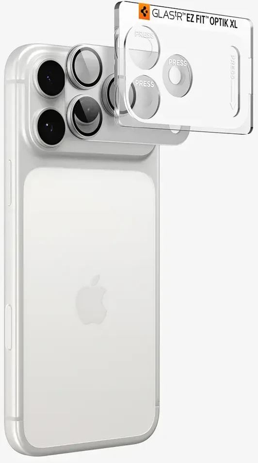 Spigen Optik Pro XL GLAS.TR EZ FIT Tempered Glass for iPhone 18 Pro Max - Sidabrinis