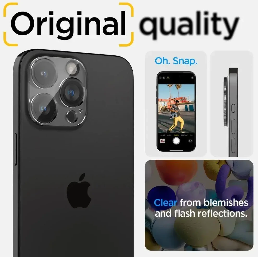 Spigen Optik.tR Camera Protector for iPhone 14 Pro | Pro Max | 15 Pro | Pro Max - transparent 2 pcs.