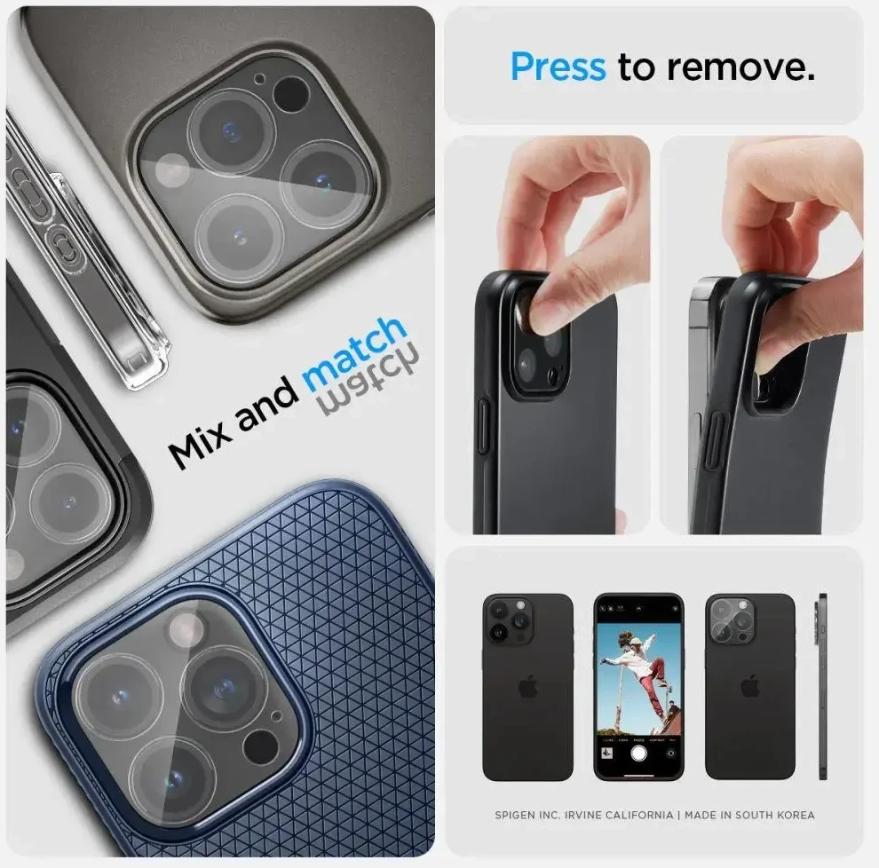 Spigen Optik.tR Camera Protector for iPhone 14 Pro | Pro Max | 15 Pro | Pro Max - transparent 2 pcs.