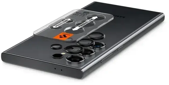 Spigen Optik.Tr Kamera Sam S24 Ultra S928 "EZ FIT" Objektyvas 2 vnt. 2 vnt. juoda juodas AGL07425