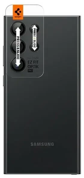 Spigen Optik.Tr Kamera Sam S24 Ultra S928 "EZ FIT" Objektyvas 2 vnt. 2 vnt. juoda juodas AGL07425