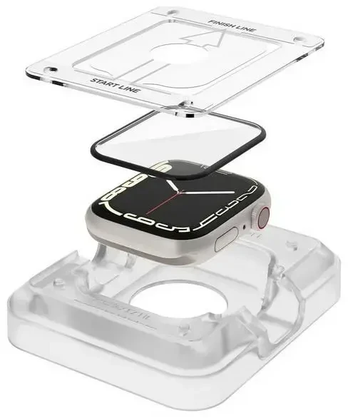 Apsauginis ekrano stiklas išmaniojo laikrodžio Apple Watch 7, 45mm, 2vnt.