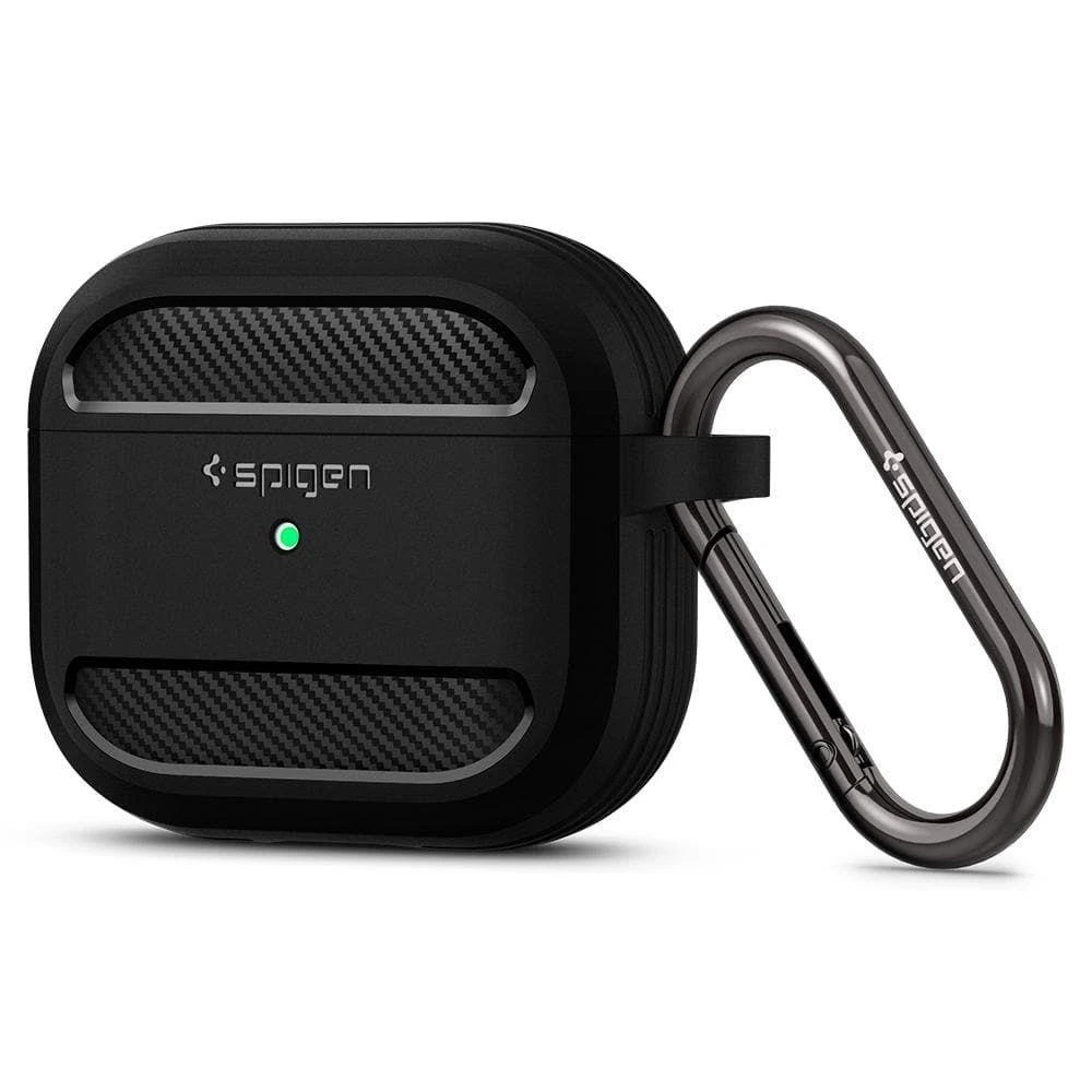 Dėklas Spigen Rugged Armor, juodos spalvos – AirPods 3