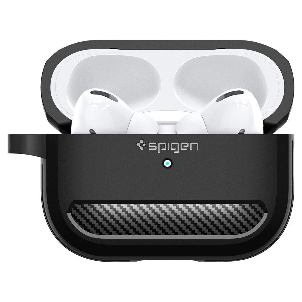 Spigen RUGGED ARMOR Apple AIRPODS PRO 1 / 2 dėklas ausinėms juodos spalvos