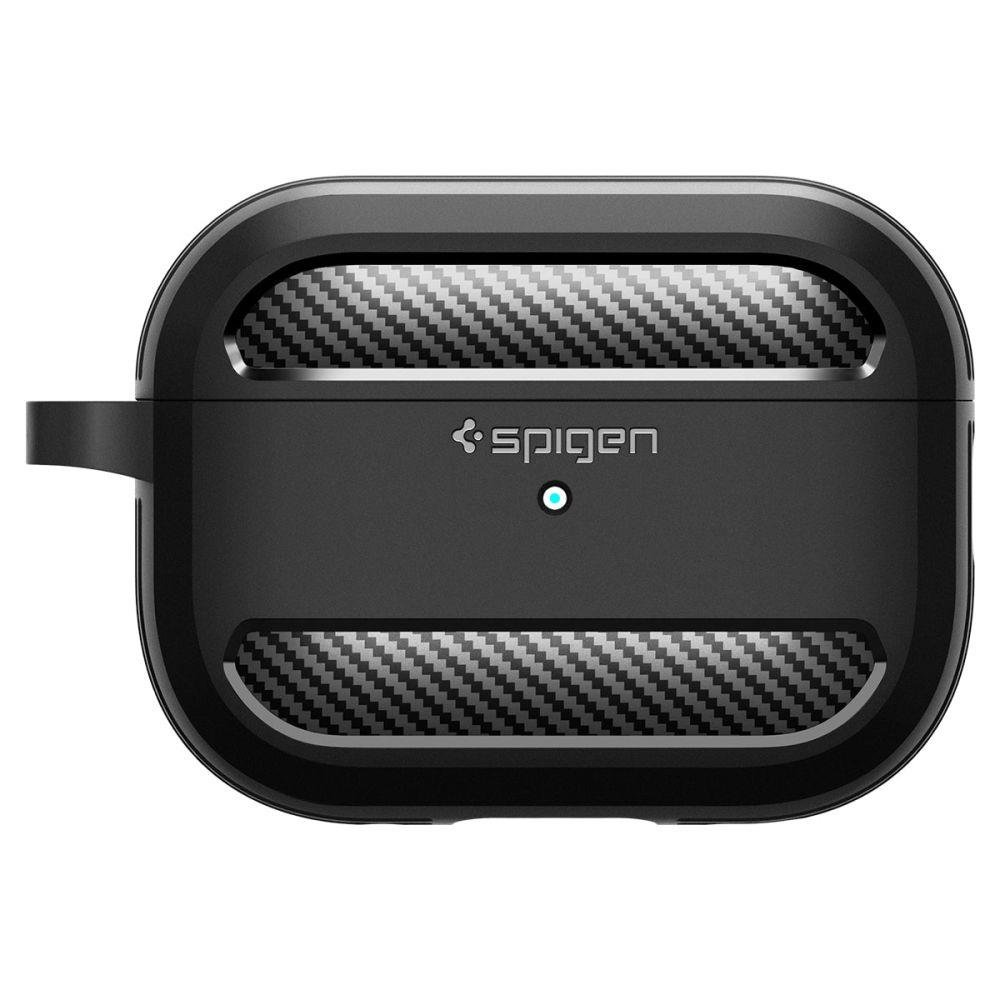 Spigen RUGGED ARMOR Apple AIRPODS PRO 1 / 2 dėklas ausinėms juodos spalvos