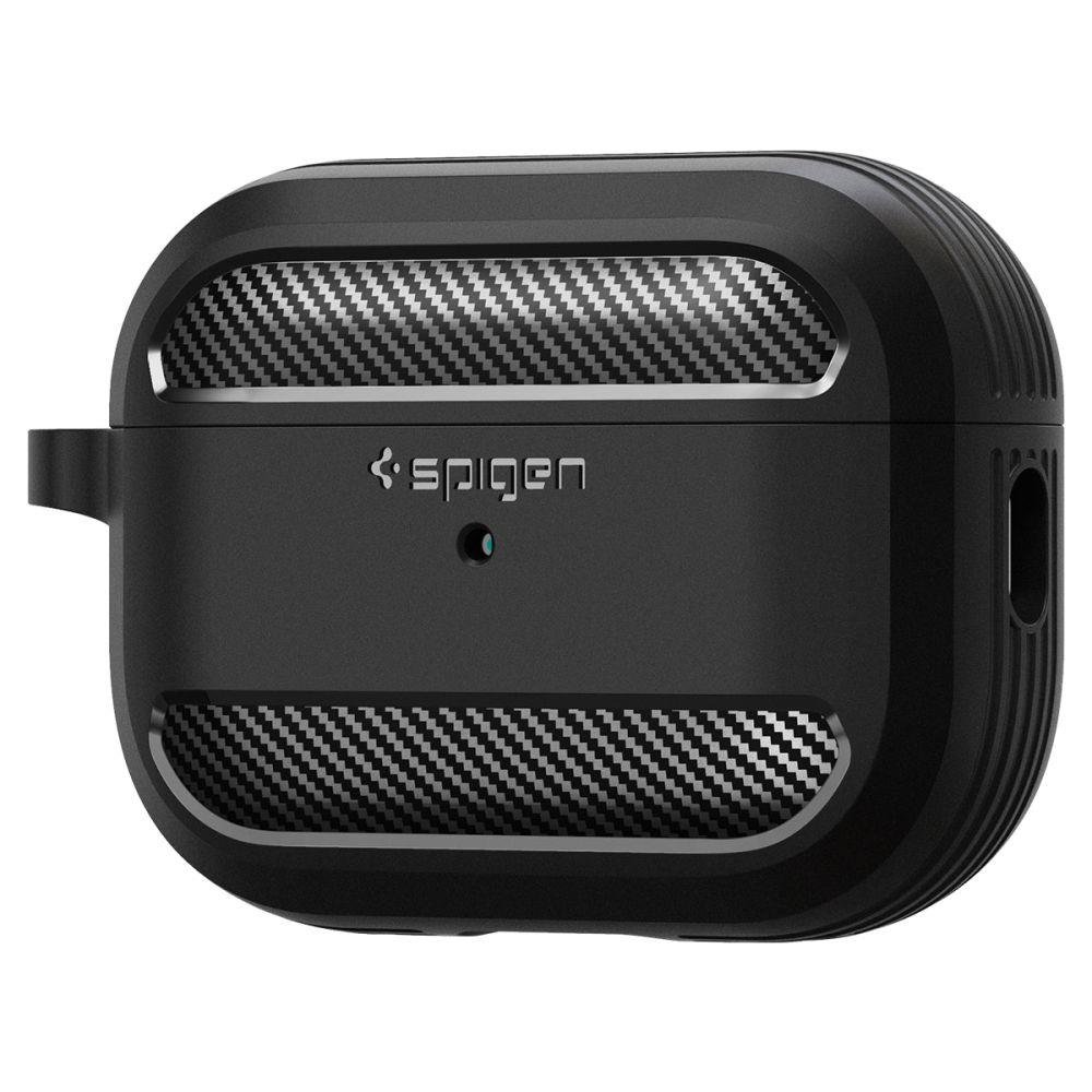 Spigen RUGGED ARMOR Apple AIRPODS PRO 1 / 2 dėklas ausinėms juodos spalvos
