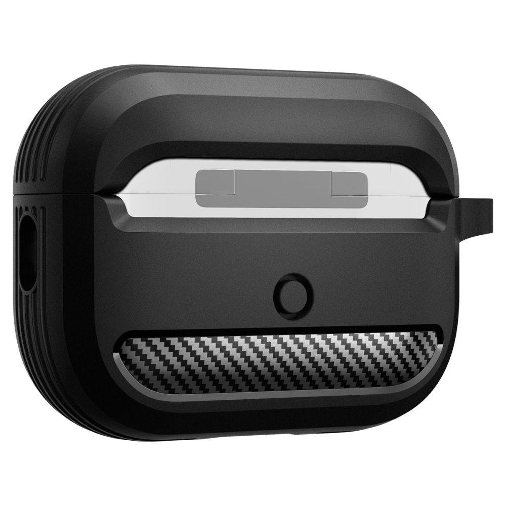 Spigen RUGGED ARMOR Apple AIRPODS PRO 1 / 2 dėklas ausinėms juodos spalvos