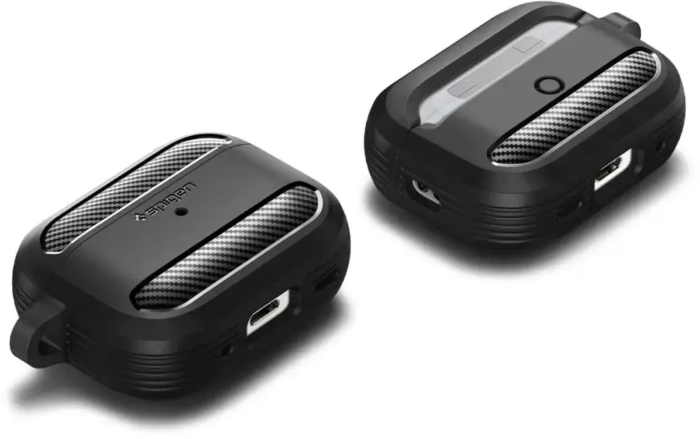 Dėklas SPIGEN RUGGED ARMOR APPLE AIRPODS PRO 1 / 2 MATINIS Juodas