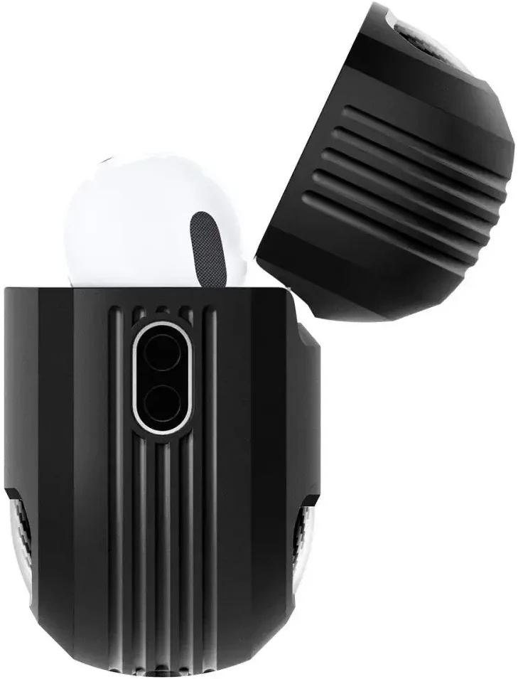 Dėklas SPIGEN RUGGED ARMOR APPLE AIRPODS PRO 1 / 2 MATINIS Juodas