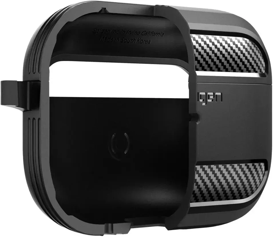 Dėklas SPIGEN RUGGED ARMOR APPLE AIRPODS PRO 1 / 2 MATINIS Juodas