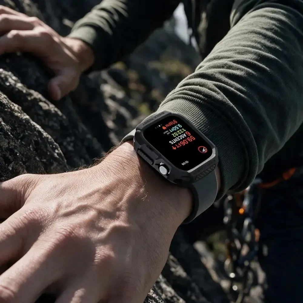 Spigen Rugged Armor dėklas Apple Watch 46 mm - matinis juodas