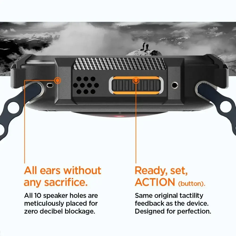 „Spigen Rugged Armor“, juodas - Apple Watch Ultra 2/Ultra 49mm