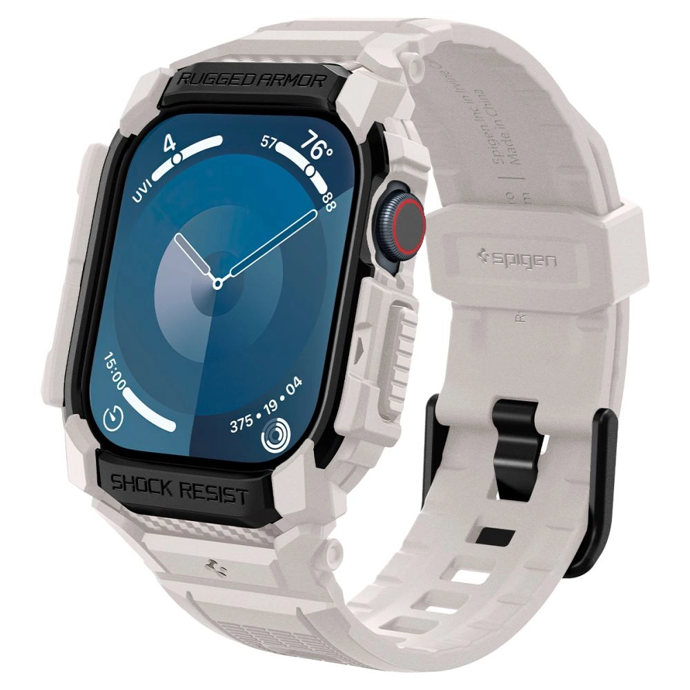 Spigen Rugged Armor ”Pro” Apyrankė for Apple Watch 10 (46MM) – rusvai gelsvas