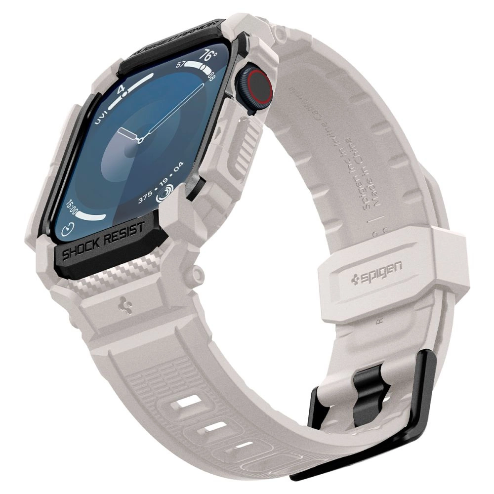 Spigen Rugged Armor ”Pro” Apyrankė for Apple Watch 10 (46MM) – rusvai gelsvas