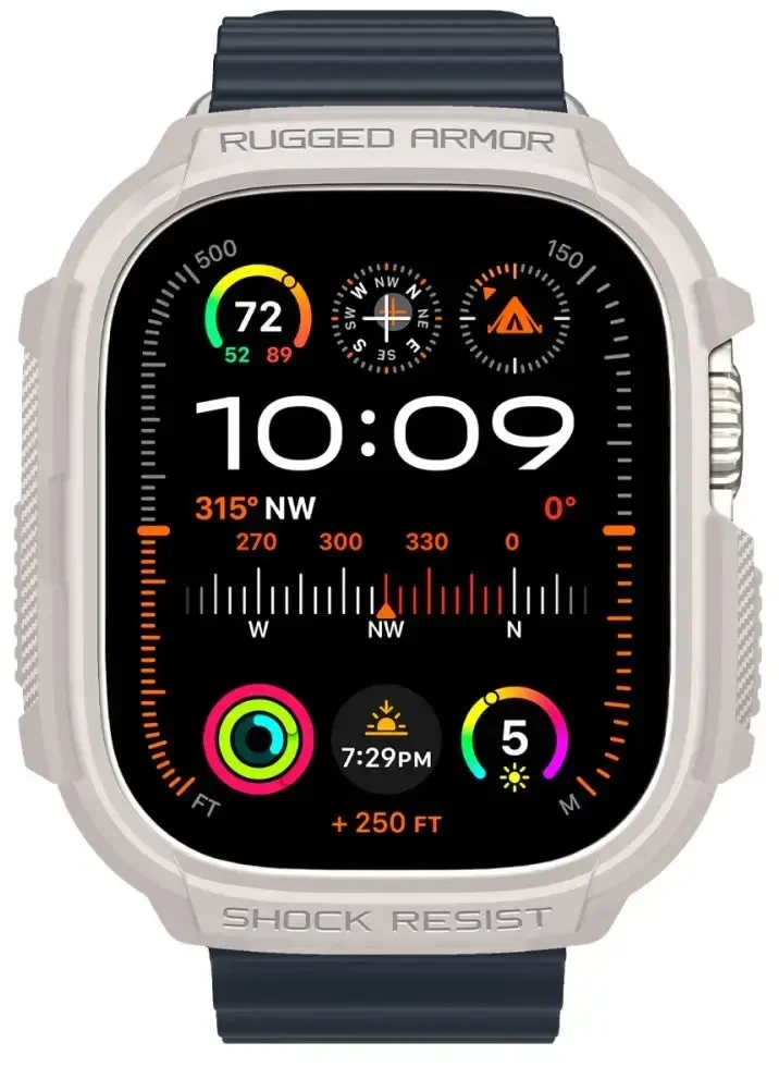 Apple Watch Ultra 1 / 2 (49mm) Spigen Rugged Armor beige dėklas laikrodžiui