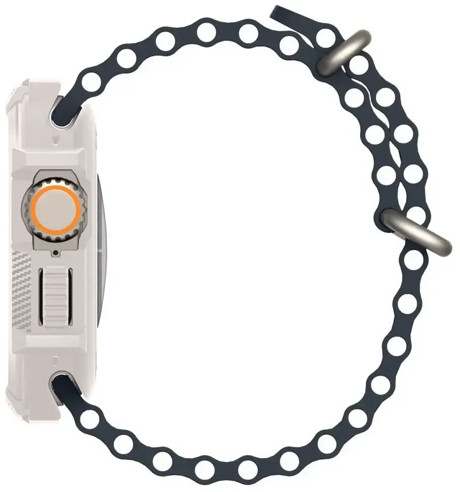 Apple Watch Ultra 1 / 2 (49mm) Spigen Rugged Armor beige dėklas laikrodžiui