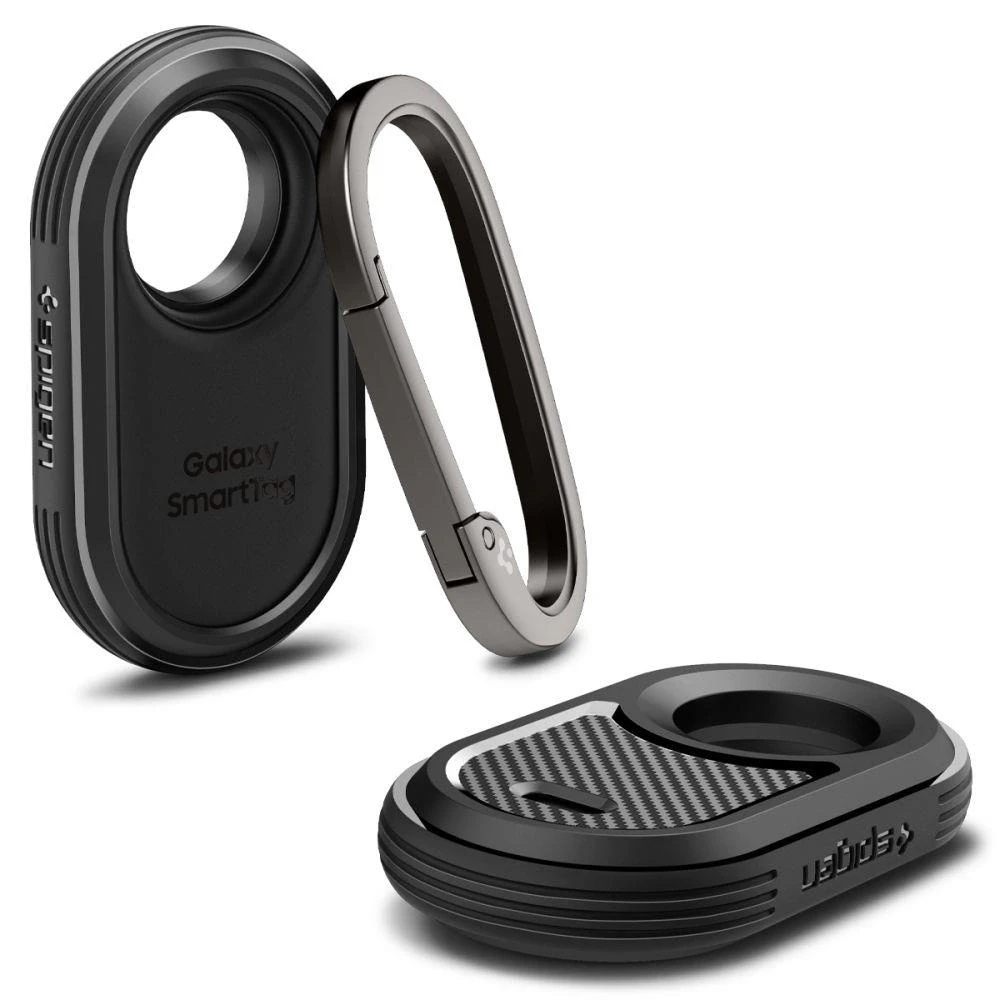Spigen Rugged Armor – dėklas skirtas Samsung Galaxy SmartTag 2 Juodas