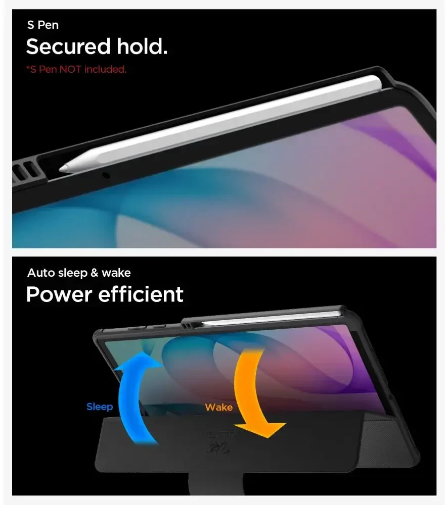 Spigen Rugged Armor Pro Case for Samsung Galaxy Tab S12+ 12.6" - Matte Juodas