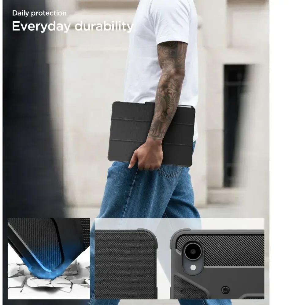 Spigen Rugged Armor Pro Case for Samsung Galaxy Tab S12+ 12.6" - Matte Juodas