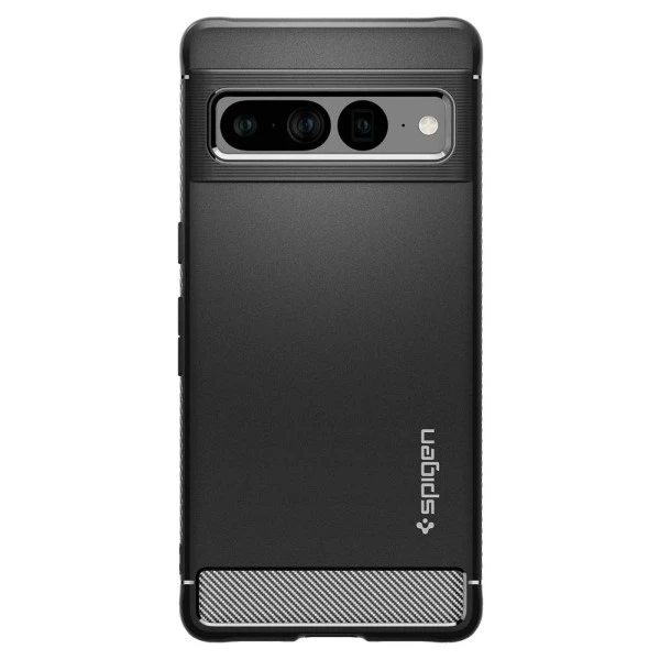 Dėklas Spigen Rugged Armor, juodas - Google Pixel 7 Pro