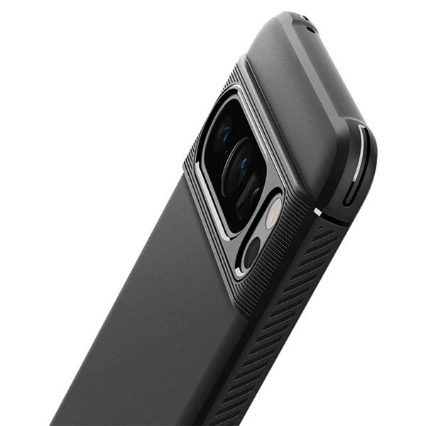 Dėklas Spigen Rugged Armor, matinė juoda - Google Pixel 8 Pro