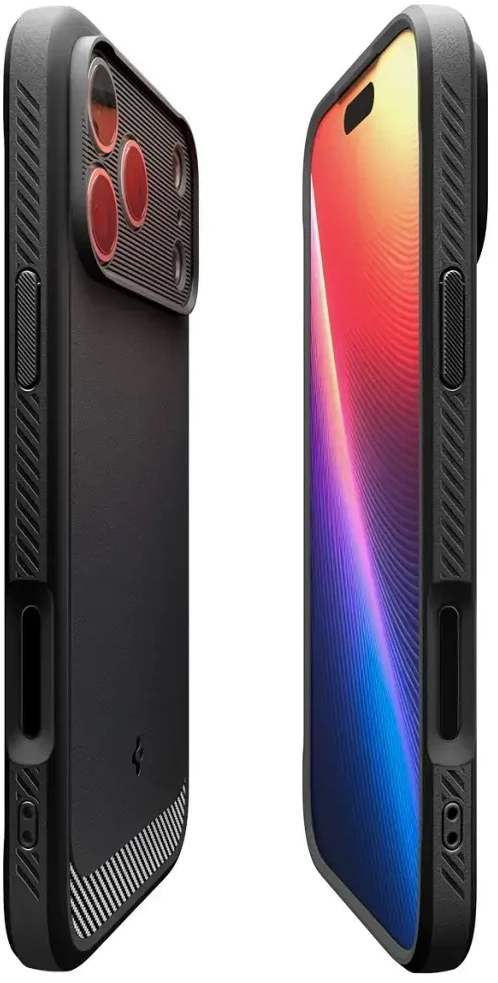 Spigen Rugged Armor Mag MagSafe dėklas iPhone 17 Pro Max juodas