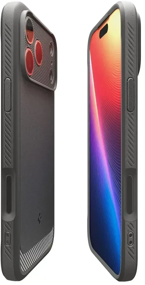 Spigen Rugged Armor Mag MagSafe dėklas skirtas iPhone 17 Pro, pilkas
