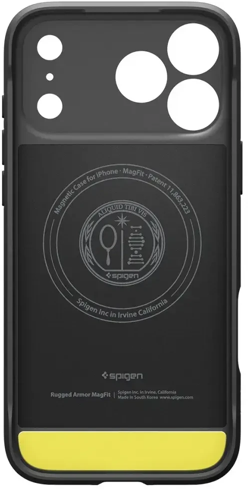 Spigen Rugged Armor Mag MagSafe dėklas iPhone 17 Pro Max juodas