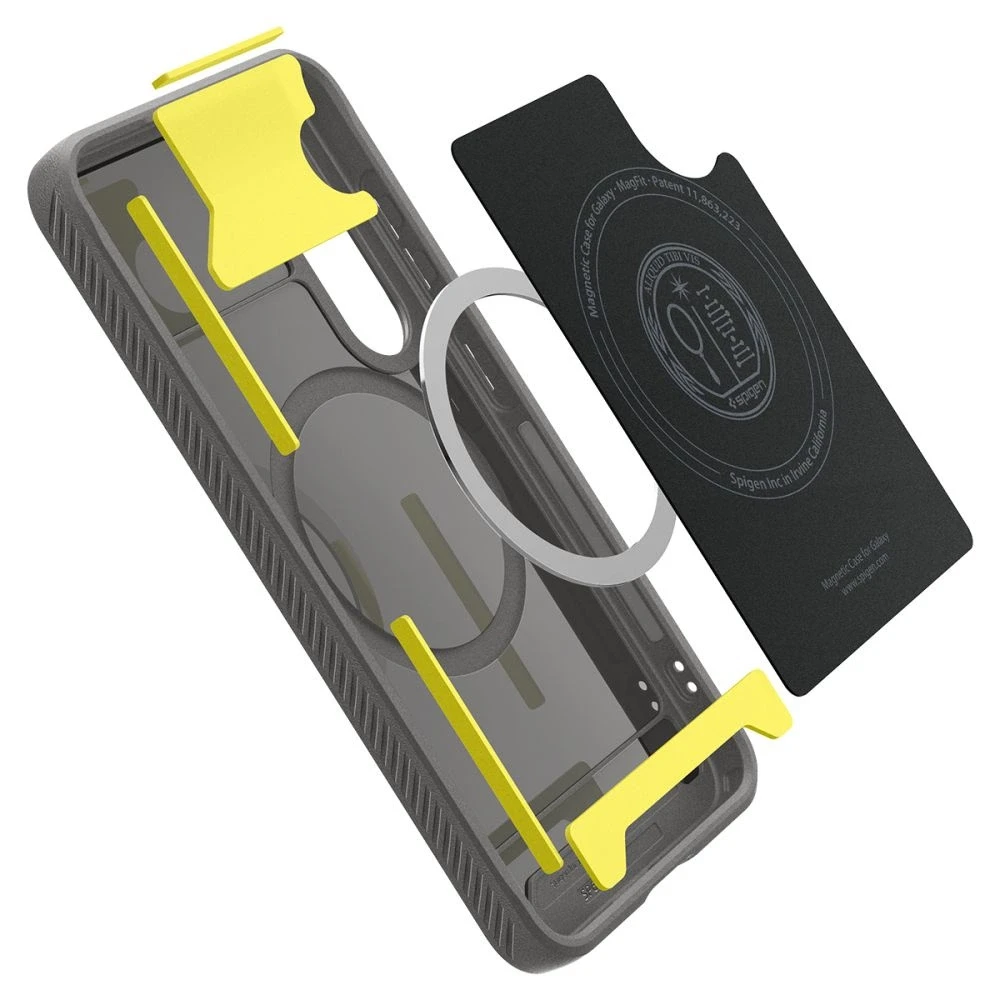 Spigen Rugged Armor Mag MagSafe Samsung Galaxy S25 – dėklas telefonui pilkos spalvos