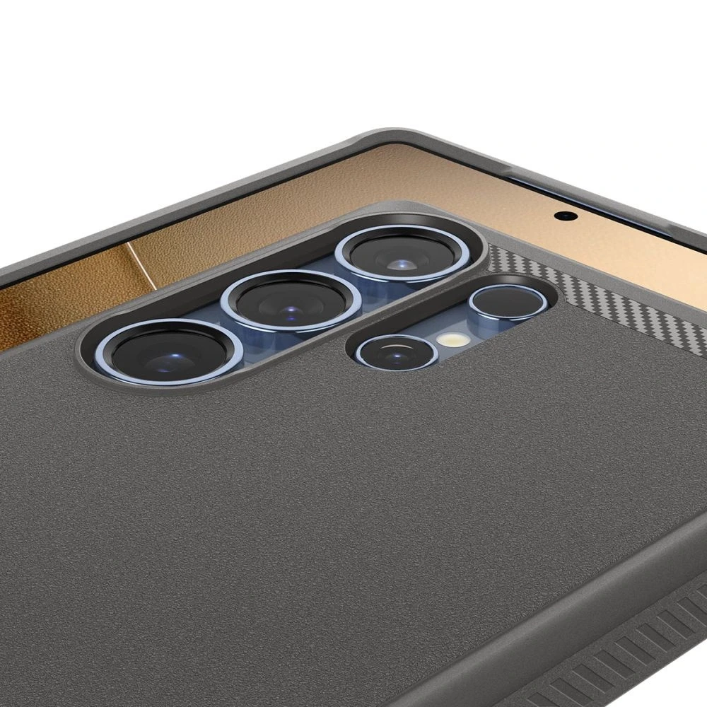 Spigen Rugged Armor Mag MagSafe – dėklas skirtas Samsung Galaxy S25 Ultra Marble Pilkas