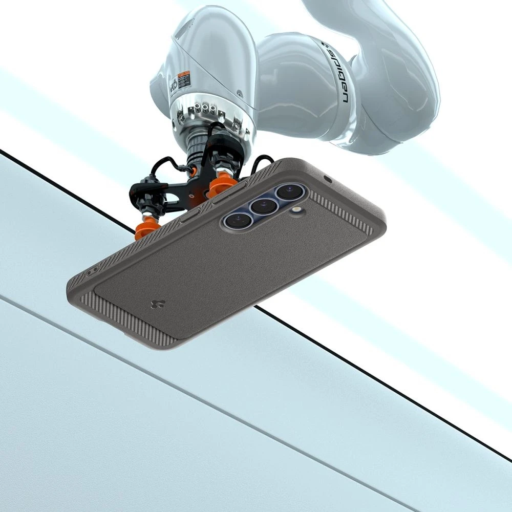 Spigen Rugged Armor Mag MagSafe Samsung Galaxy S25 – dėklas telefonui pilkos spalvos