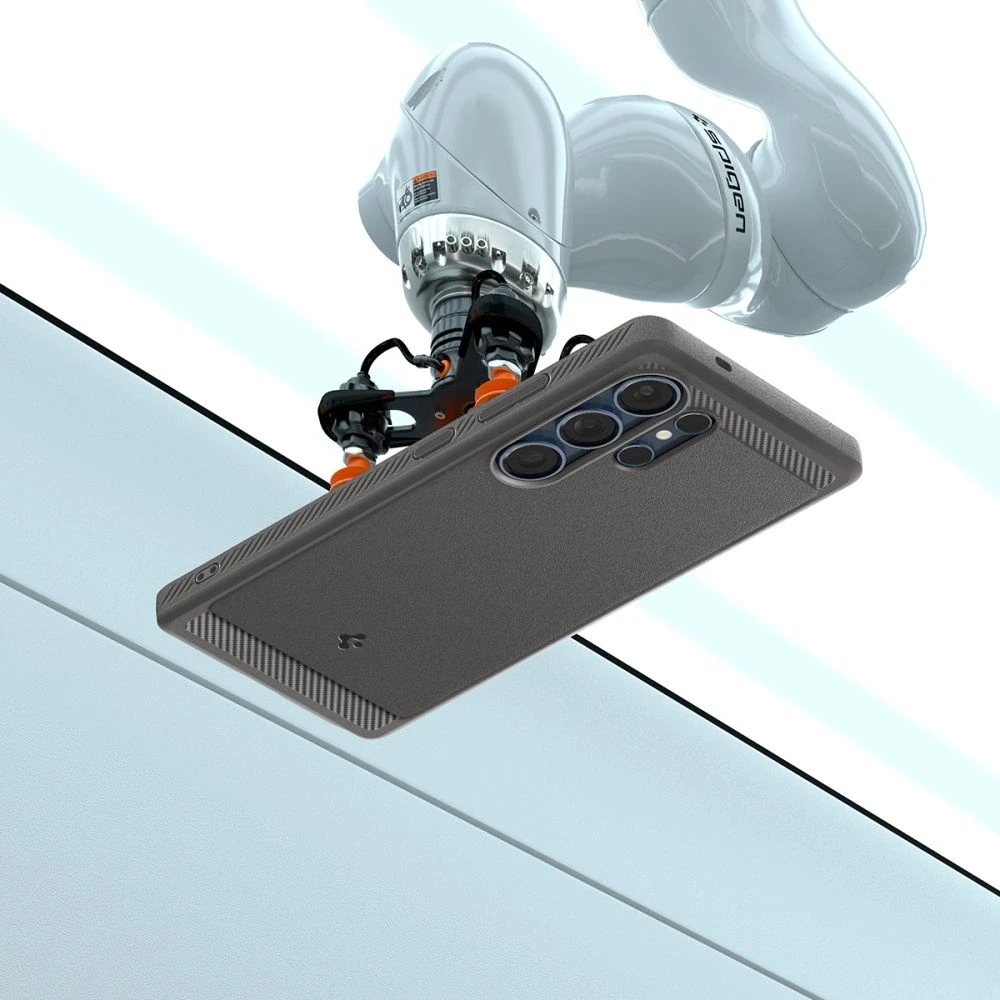 Spigen Rugged Armor Mag MagSafe – dėklas skirtas Samsung Galaxy S25 Ultra Marble Pilkas