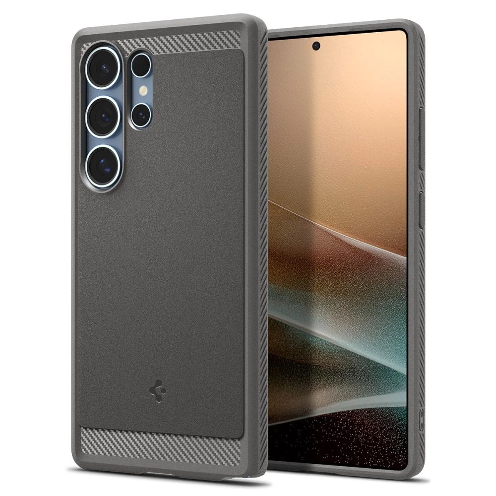 Spigen Rugged Armor Mag MagSafe – dėklas skirtas Samsung Galaxy S25 Ultra Marble Pilkas