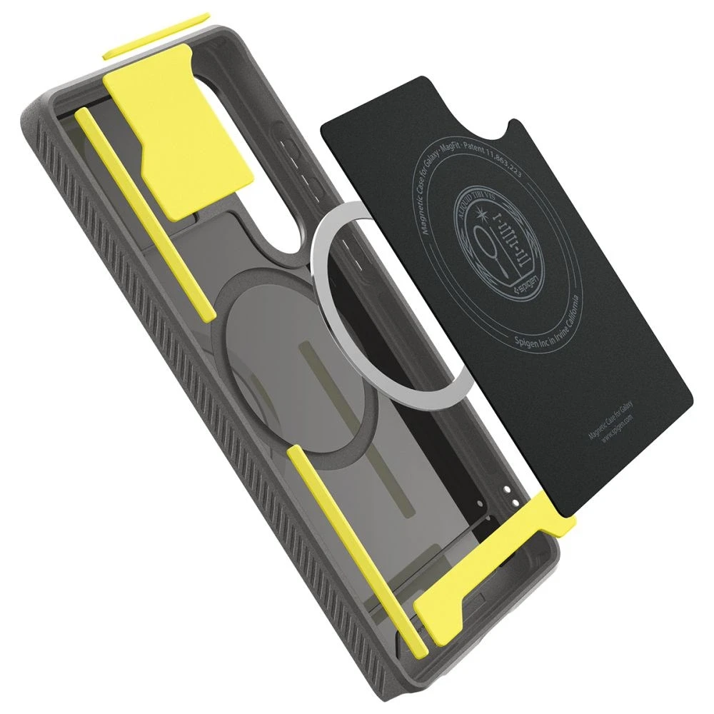 Spigen Rugged Armor Mag MagSafe – dėklas skirtas Samsung Galaxy S25 Ultra Marble Pilkas
