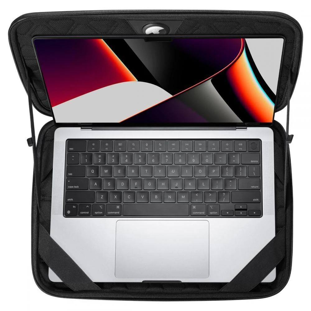 Spigen Rugged Armor Pro, juodos spalvos – MacBook Pro 16″ M4 2024/M3 2023/M2 2023/M1 2021