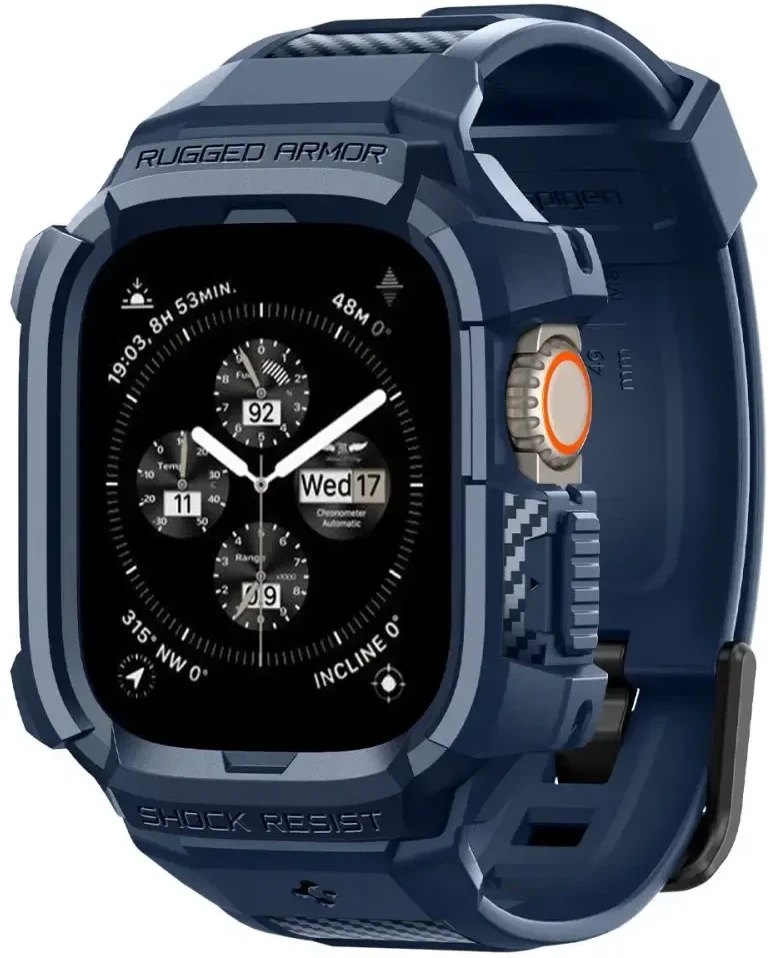 Spigen Rugged Armor Pro - Strap with case for Apple Watch Ultra 49 mm (Navy Mėlyna)