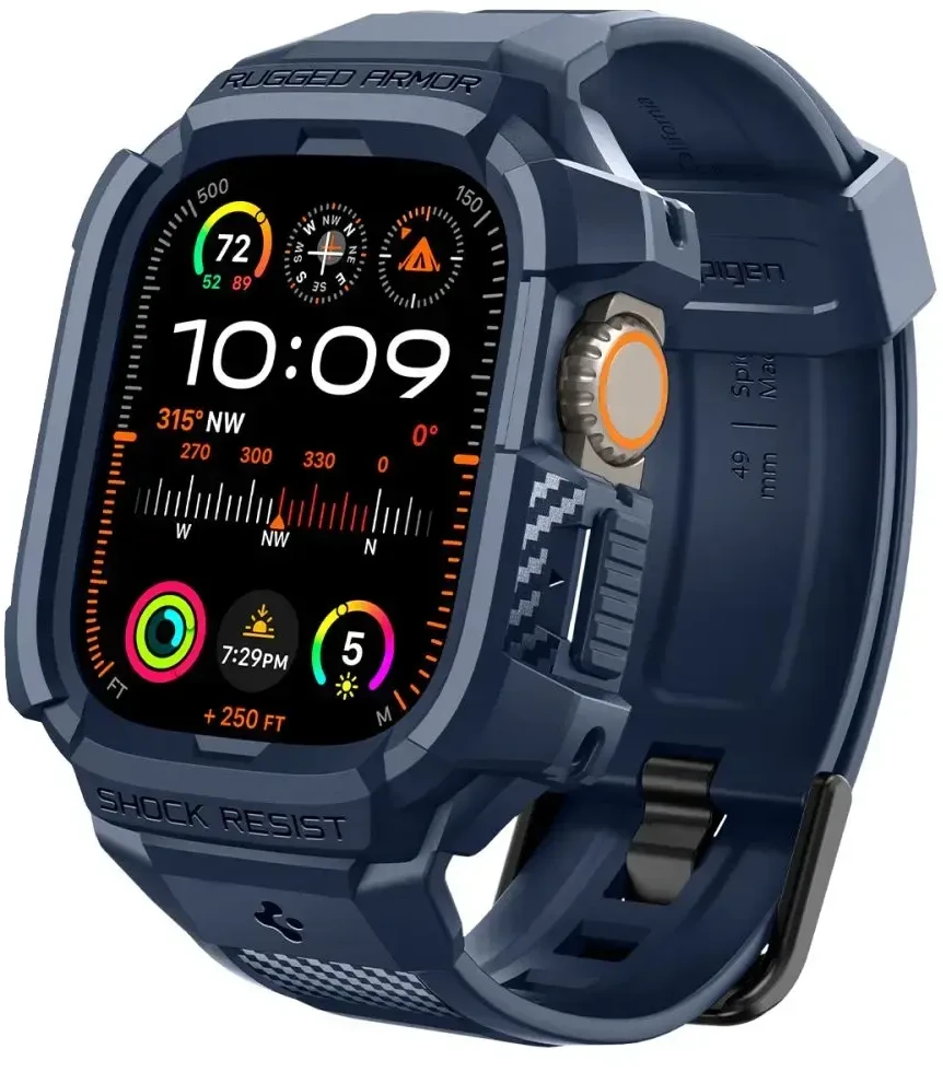 Spigen Rugged Armor Pro - Strap with case for Apple Watch Ultra 49 mm (Navy Mėlyna)