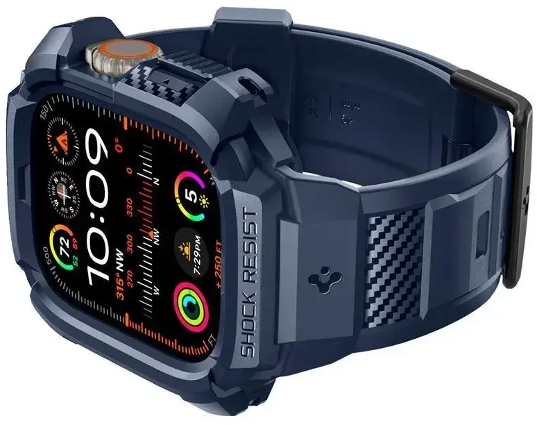 Spigen Rugged Armor Pro - Strap with case for Apple Watch Ultra 49 mm (Navy Mėlyna)