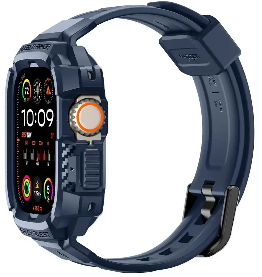 Spigen Rugged Armor Pro - Strap with case for Apple Watch Ultra 49 mm (Navy Mėlyna)