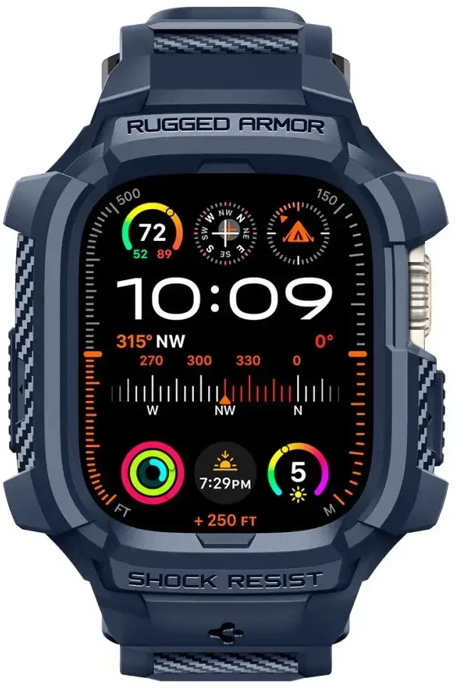 Spigen Rugged Armor Pro - Strap with case for Apple Watch Ultra 49 mm (Navy Mėlyna)