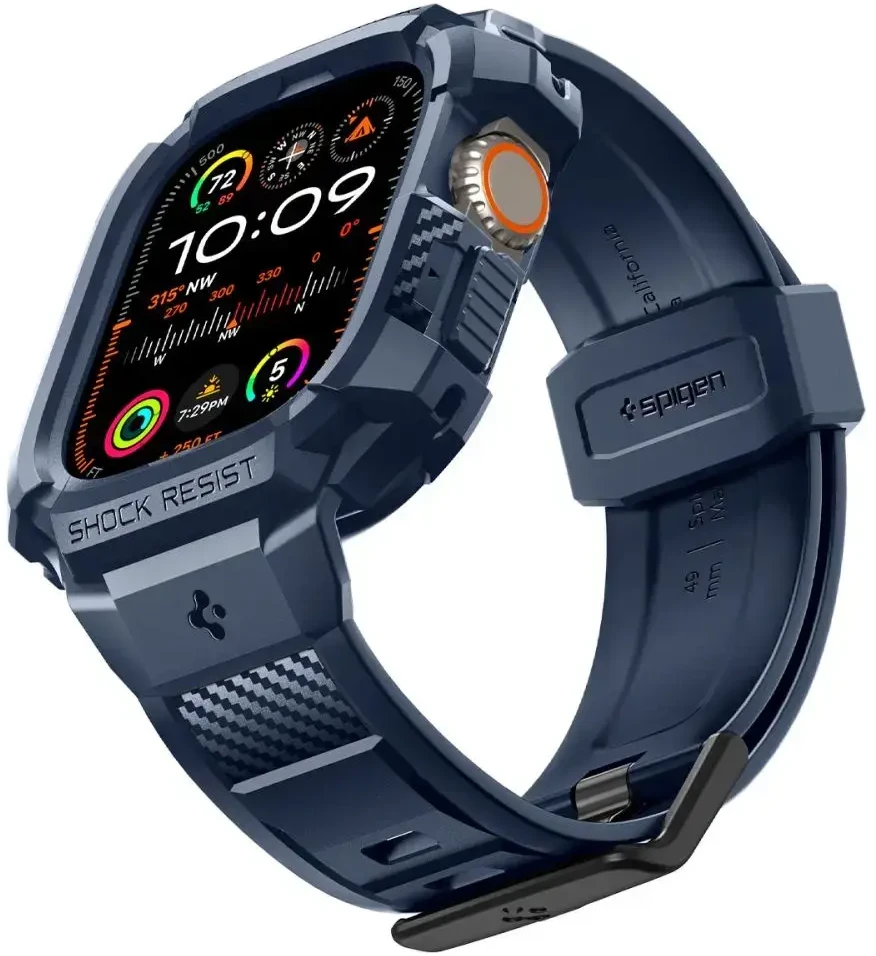 Spigen Rugged Armor Pro - Strap with case for Apple Watch Ultra 49 mm (Navy Mėlyna)